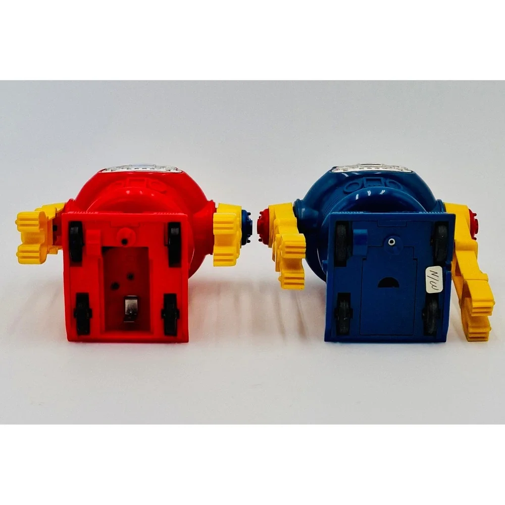 Vintage Karate Robot Battery Operated Toy Lot of 2 Red Blue Made In Hong Kong 7